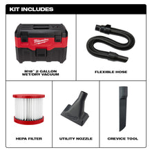 Load image into Gallery viewer, Milwaukee® M18™ 2 Gallon Wet/Dry Vacuum (Tool Only)