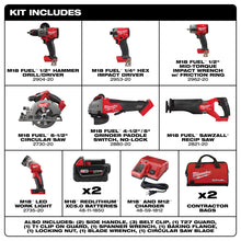Load image into Gallery viewer, Milwaukee® M18 Fuel™ 7 Tool Combo Kit