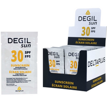 Load image into Gallery viewer, Degil Sun SPF 30 Sunscreen Packets, 50 Packets/Box, 10 mL