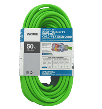 Load image into Gallery viewer, Prime Green Neon Flex High Visibility Outdoor Extension Cord