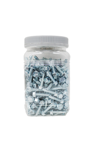 UCAN U-DRILLS® 1/4-14 x 1" Hex Washer Head Zinc Plated, 300/Jar