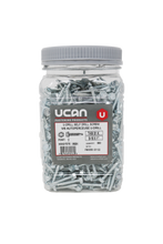 Load image into Gallery viewer, UCAN U-DRILLS® 8-18 x 1" Hex Washer Head Zinc Plated, 800/Jar