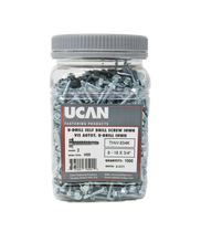 Load image into Gallery viewer, UCAN U-DRILLS® 8-18 x 3/4" Hex Washer Head Zinc Plated, 1000/Jar