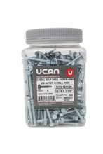 Load image into Gallery viewer, UCAN U-DRILLS® 12-14 x 1/2" Hex Washer Head Zinc Plated, 300/Jar