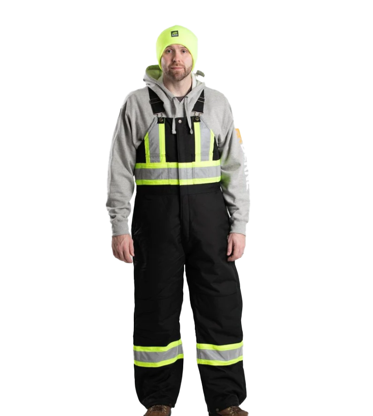 Berne CSA Safety Striped Insulated Bib Overall