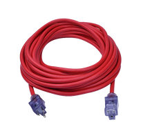 Load image into Gallery viewer, Prime Red Neon Flex High Visibility Outdoor Extension Cord