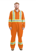 Load image into Gallery viewer, Berne Safety Striped Gasket Unlined Coverall