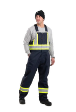 Load image into Gallery viewer, Berne Safety Striped Unlined Bib Overall