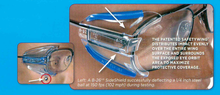 Load image into Gallery viewer, Tek Optical Universal B-26+ Wing Mate® Blue Glasses Sideshields, Small & Medium Frames
