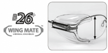 Load image into Gallery viewer, Tek Optical Universal B-26+ Wing Mate® Blue Glasses Sideshields, Small & Medium Frames