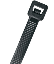 Load image into Gallery viewer, 15" 120 lbs Tensile Black UV Resistant Nylon Cable Ties, 100/Pack