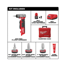 Load image into Gallery viewer, Milwaukee® M12 FUEL™ ProPEX® Expander Kit w/ 1/2"-1" RAPID SEAL™ ProPEX® Expander Heads