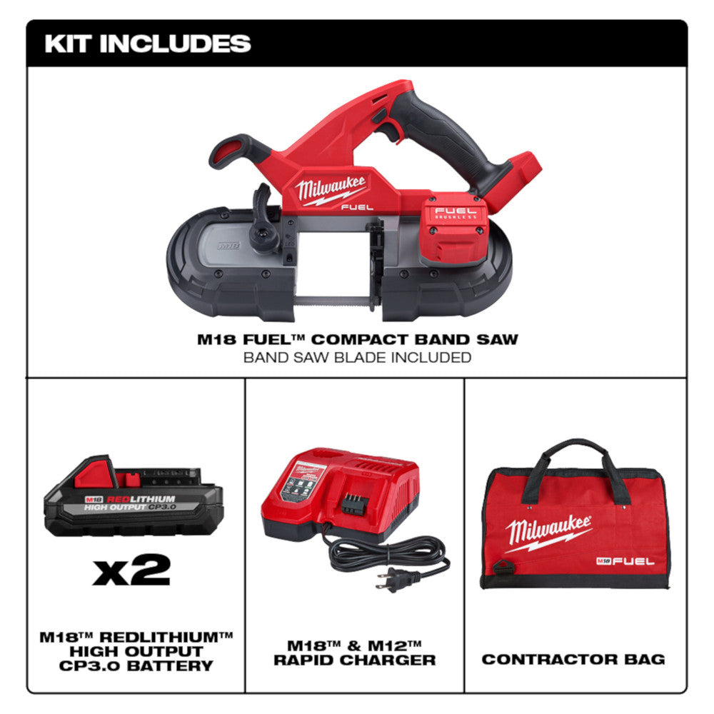 Milwaukee M18 FUEL Compact Band Saw Kit Great Lakes Supply