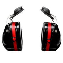 Load image into Gallery viewer, 3M PELTOR™ Optime 105 Cap-Mount Earmuffs NRR 26, Black & Red