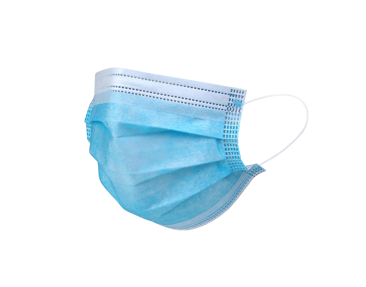 WASIP Blue Disposable Pleated Surgical Face Mask with Ear Loops