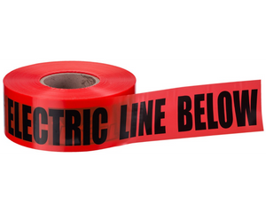IDEAL Non-Detect Underground "CAUTION ELECTRIC LINE BURIED" Red Tape, 3" x 1000'