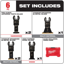 Load image into Gallery viewer, Milwaukee® OPEN-LOK™ 6-Piece Oscillating Multi-Tool Blade Kit