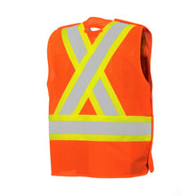 Load image into Gallery viewer, WASIP 5 Point Tearaway Mesh Safety Vest with 4 Pockets Class 2 Level 2, Orange