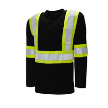 Load image into Gallery viewer, WASIP Long Sleeve Polyester Safety Shirt, Black