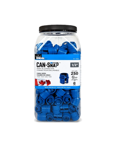 IDEAL Can-Snap™ Non-Metallic Snap-In Cable Connectors, 1/2" Red or 3/4" Blue