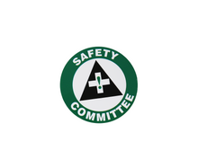Load image into Gallery viewer, Accuform Hard Hat Safety Committee Stickers 10 Pack
