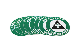 Accuform Hard Hat Safety Committee Stickers 10 Pack