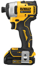 Load image into Gallery viewer, Dewalt Atomic 20V MAX* Brushless Cordless Compact Impact Driver, Two Battery Kit (1/4")