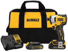 Load image into Gallery viewer, Dewalt Atomic 20V MAX* Brushless Cordless Compact Impact Driver, Two Battery Kit (1/4")