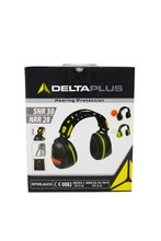 Load image into Gallery viewer, Delta Plus Interlagos Earmuffs Kit, Grey with Fluorescent Yellow