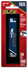 Load image into Gallery viewer, OLFA 18mm Black Ultra-Sharp Snap Blades - 50 Pack