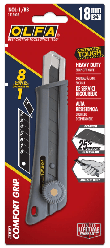 Olfa NH-1 Rubber Grip Ratchet-Lock Utility Knife 25mm – ARCH Art Supplies