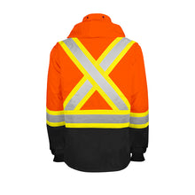 Load image into Gallery viewer, WASIP Hi-Vis Waterproof Rain Jacket, Orange & Black