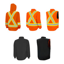 Load image into Gallery viewer, WASIP Hi-Vis 6-in-1 Winter Traffic Parkas