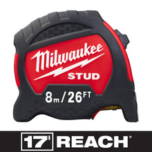 Load image into Gallery viewer, Milwaukee® STUD™ Tape Measure, 8m/26ft