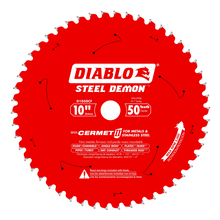 Load image into Gallery viewer, Diablo 10" x 50-Teeth Steel Demon™ Cermet II Saw Blade for Medium Metal
