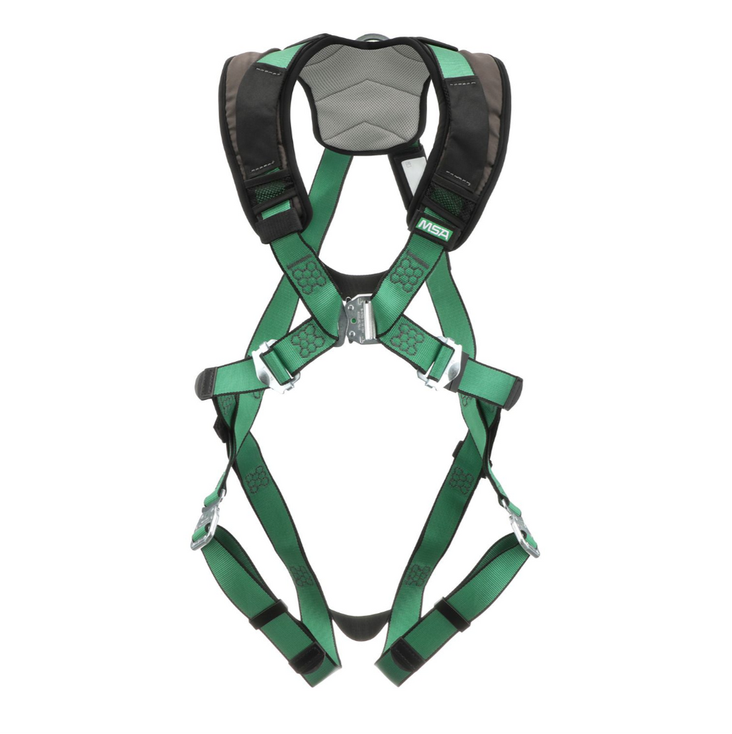 MSA V-FORM+™ Safety Harness, Standard, Back D-Ring, Quick Connect Leg Straps