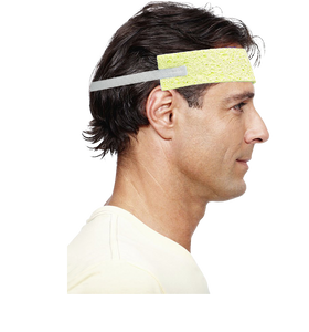 Head Sweatband with Elastic Band, Yellow