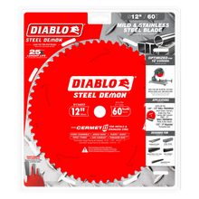 Load image into Gallery viewer, Diablo 12" x 60-Teeth Steel Demon™ Cermet II Saw Blade for Medium Metal
