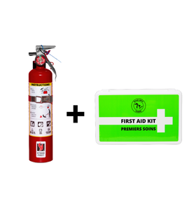 LIMITED TIME OFFER: Package Deal (FIRE EXTINGUISHER  2.5 LB ABC + FIRST AID KIT 1-5 PERSON)