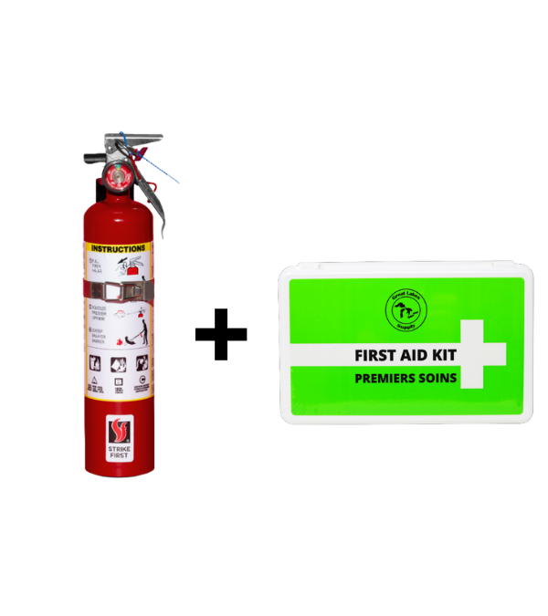 LIMITED TIME OFFER: Package Deal (FIRE EXTINGUISHER  2.5 LB ABC + FIRST AID KIT 1-5 PERSON)