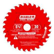 Load image into Gallery viewer, Diablo 5-3/8" x 30 Teeth Steel Demon™ Carbide Saw Blade for Medium Metal
