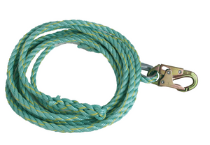 Degil Vertical Lifeline 5/8" with Snap Hook, 25ft & 50ft