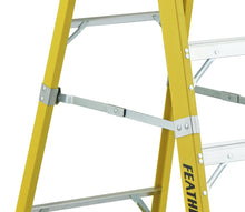 Load image into Gallery viewer, Featherlite 6ft Extra-Heavy Duty Fiberglass Platform Step Ladder
