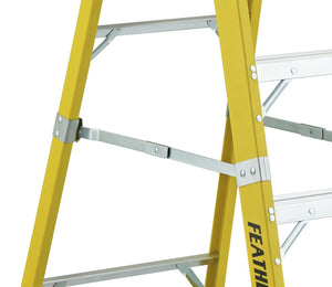 Featherlite 6ft Extra-Heavy Duty Fiberglass Platform Step Ladder