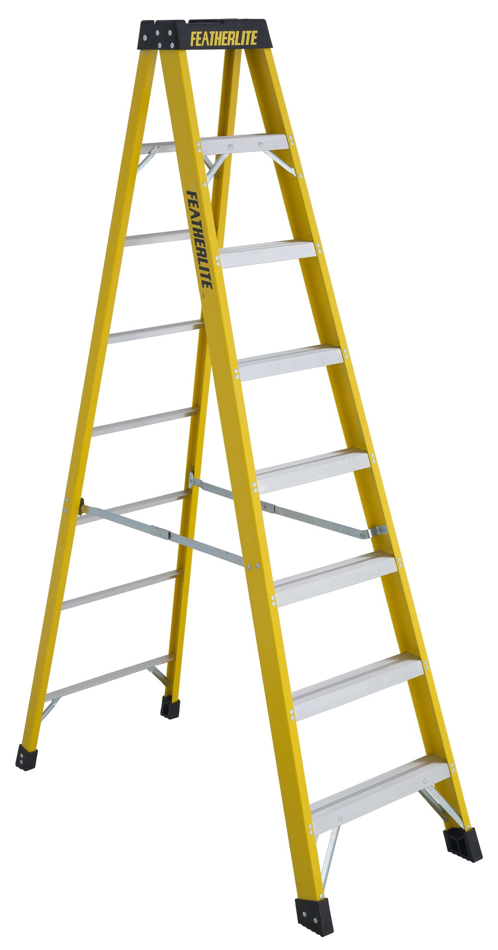 Featherlite 8ft Extra-Heavy Duty Fiberglass Step Ladder