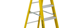 Load image into Gallery viewer, Featherlite 8ft Extra-Heavy Duty Fiberglass Step Ladder
