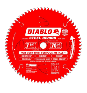 DIABLO STEEL DEMON 7-1/4 70T BLADE 5/8" ARBOR