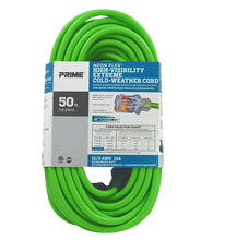 Load image into Gallery viewer, Prime Green Neon Flex High Visibility Outdoor Extension Cord
