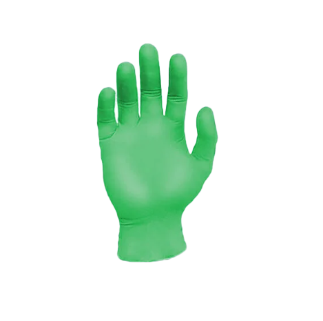 Ronco Biodegradable Fluorescent Green Nitrile Examination Gloves