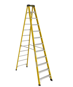 Featherlite 12ft Platform Step Ladder Fiberglass Class 1A - 300lb